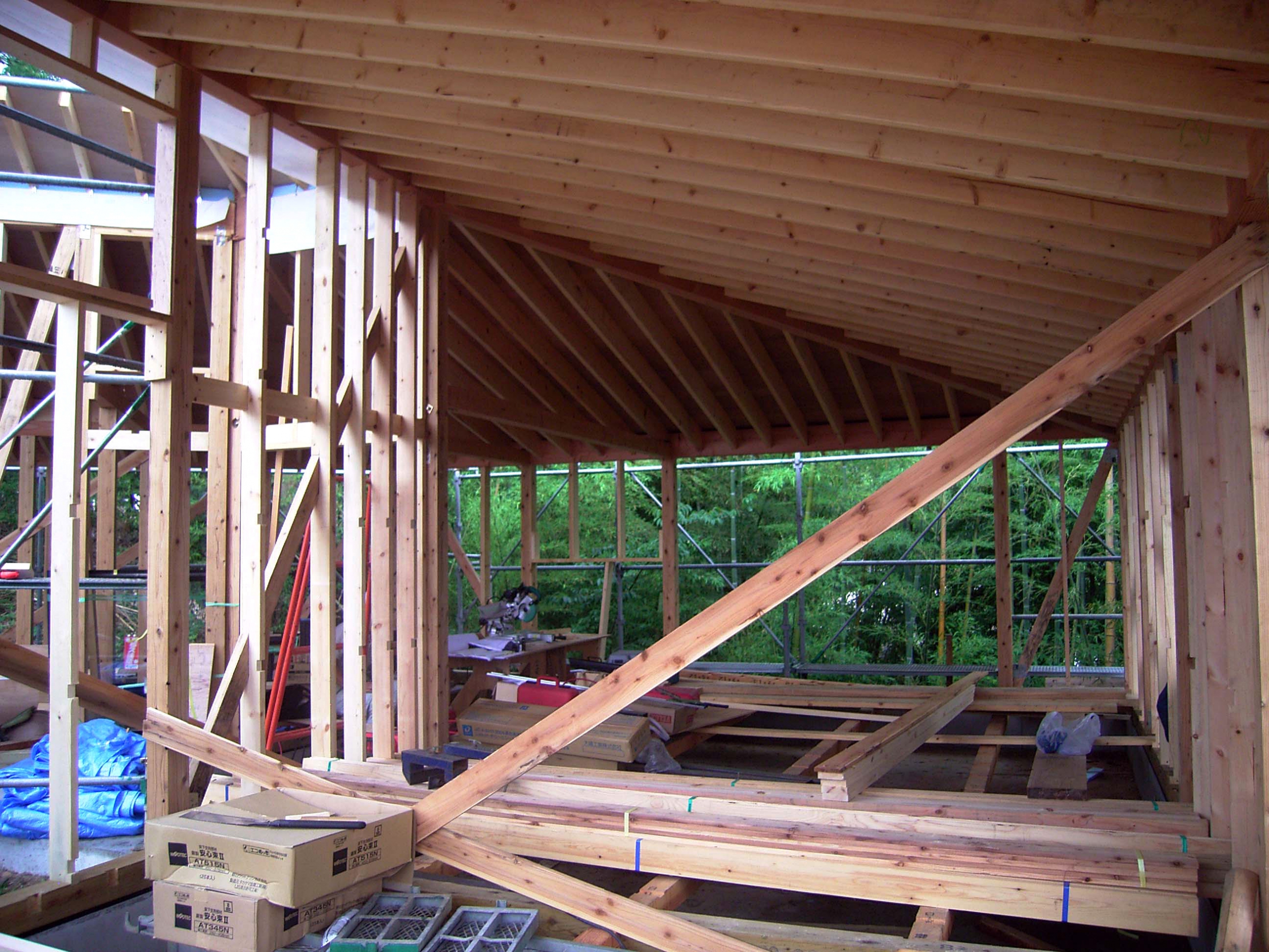屋根構造垂木表し