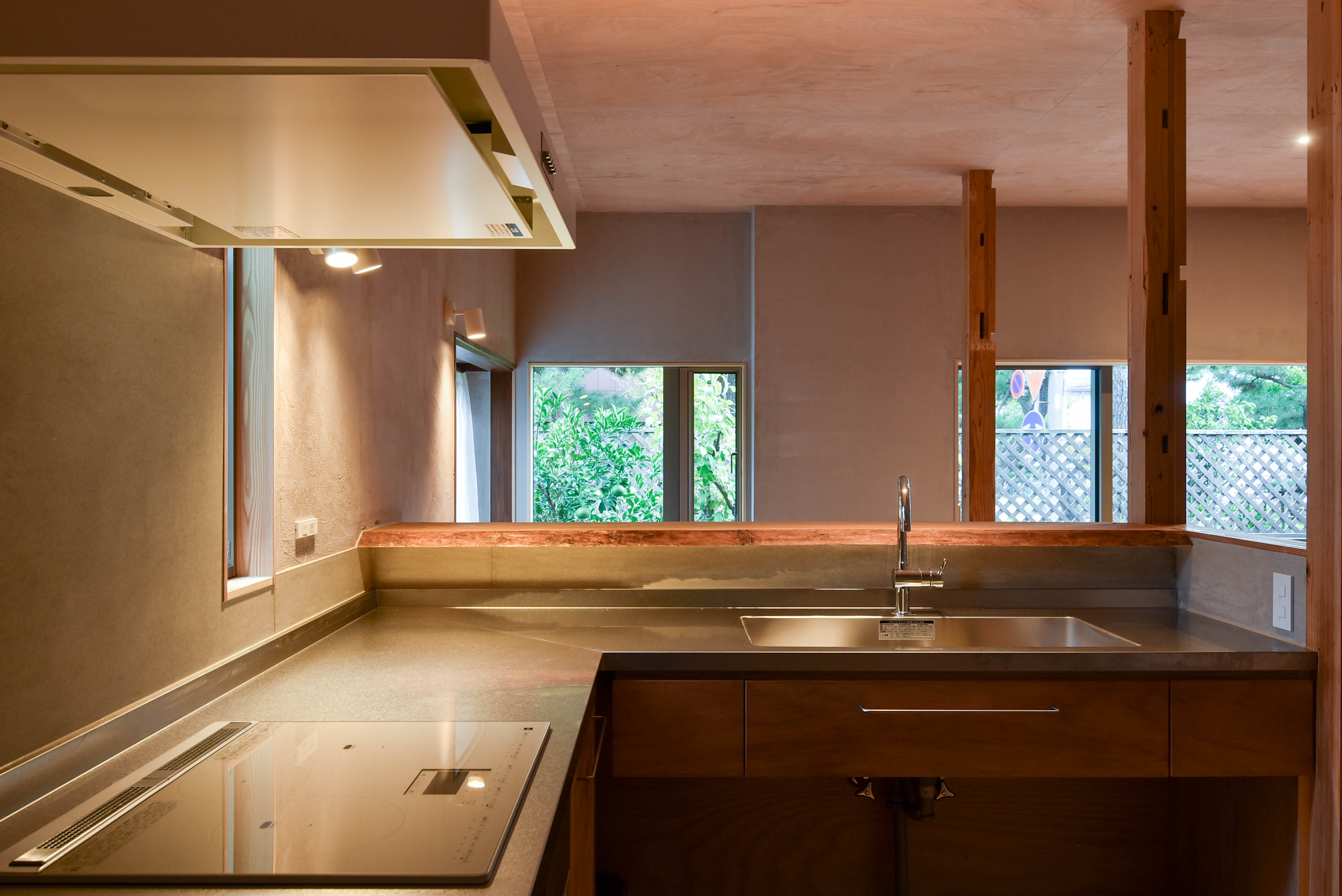 キッチンから庭方向を見る02