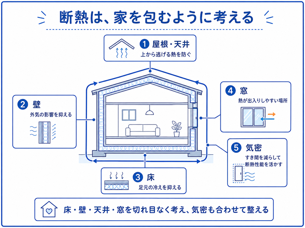 断熱は家を包むように考える